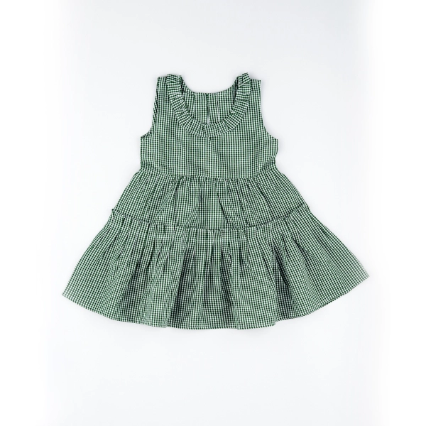 Gingham Dress- Green - Shop Online Kids ...