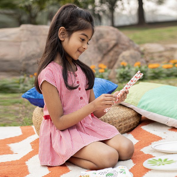 Gingham tunic top-Red - Shop Online Kids Fashion Clothing Store In India