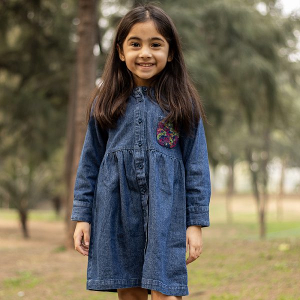 TOMMY HILFIGER Girls Denim Shirt Dress 13-14 Years Blue Cotton | Vintage &  Second-Hand Clothing Online | Thrift Shop